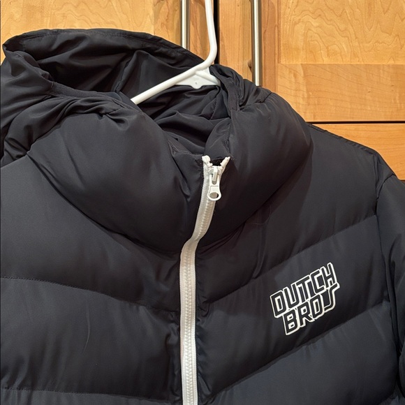 Dutch Bros Black Quilted Jacket with White Accents - Picture 2 of 5